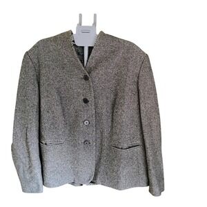 Ralph Lauren Herringbone Blazer Size XL/XXL Browns Wool Equestrian Quiet Luxury
